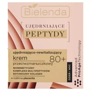 Bielenda Ujędrniające peptydy, ujędrniająco-rewitalizujący krem przeciwzmarszczkowy 80+ dzień/noc, 50ml