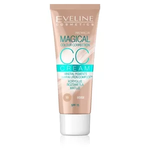 Eveline Magical Colour Correction CC, multifunkcyjny podkład, 53 beige, 30ml