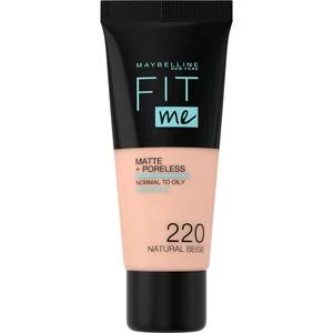 Maybelline New York Fit Me! & Poreless Foundation, podkład 220 Natural Beige, 30ml