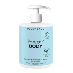 Peggy Sage, mleczko do ciała z masłem shea 24h nawilżenia, 500ml