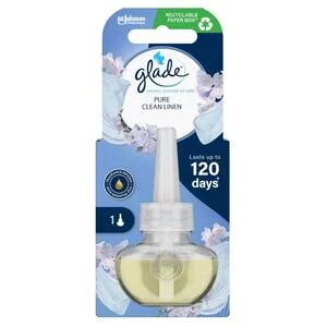 Glade Electric scented oil - Pure Clean Linen, zapas do elektrycznego odświeżacza powietrza, 20ml