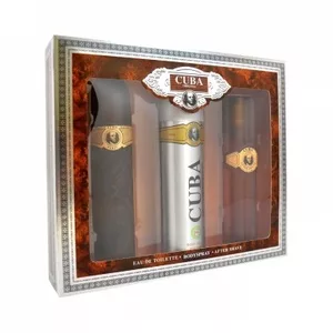 Cuba Original Cuba Gold zestaw woda toaletowa spray 100ml + dezodorant spray 200ml + balsam po goleniu 100ml (M)