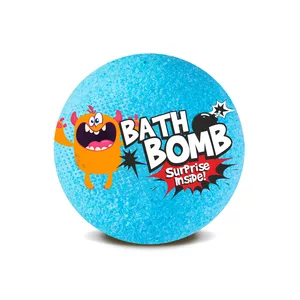 LaQ Bath Bomb, kula kąpielowa dla dzieci z niespodzianką, niebieska, 120g