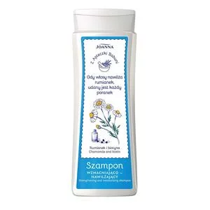 Joanna Z Apteczki Babuni, szampon wzmacniająco nawilżający, Rumianek i biotyna, 300ml