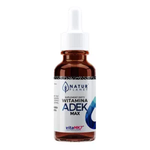 NaturPlanet, Witamina A+D+E+K MAX naturalna/5kropli (A 700 mcg, D3 4000IU, E 12mg, K - 100mcg), 30ml