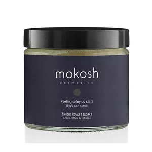 Mokosh, peeling solny do ciała, zielona kawa z tabaką, 300g