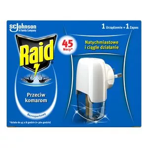 Raid, elektrofumigator z płynem owadobójczym przeciw komarom, 27ml