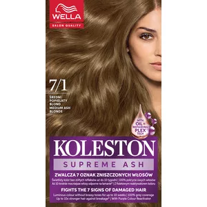 Wella Koleston Supreme, farba do włosów, Średni Popielaty Blond, 7/1, 100ml