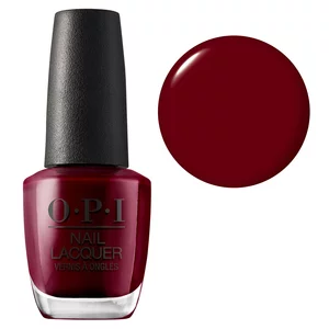 OPI Nail Lacquer, klasyczny lakier do paznokci, Malaga Wine NLL87, bordowy, 15ml