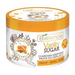 Bielenda Vanity Sugar Cukrowa Kremowa Pasta Do Depilacji z Woskiem Pszczelim, 100g