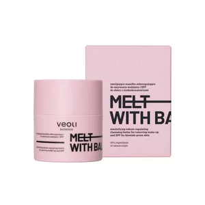 Veoli Botanica Melt with Balance, emulgujące masełko seboregulujące do zmywania makijażu i SPF, 40g