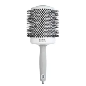 Olivia Garden Expert Blowout Shine, szczotka do modelowania i suszenia włosów, White&Grey 80mm