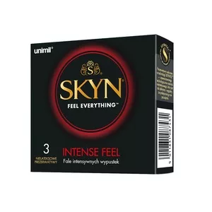 Unimil Skyn Intense Feel nielateksowe prezerwatywy z wypustkami 3szt