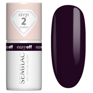 Semilac Easy Off Led Light, utwardzany lakier do paznokci do usunięcia zmywaczem, L21 Berry on top, 7ml