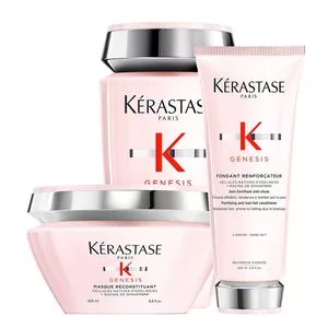 Kerastase Genesis, zestaw przeciw utracie gęstości włosów, szampon + odżywka + maska