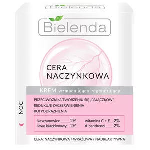 Bielenda Cera naczynkowa, krem wzmacniająco-regenerujący na noc, 50ml