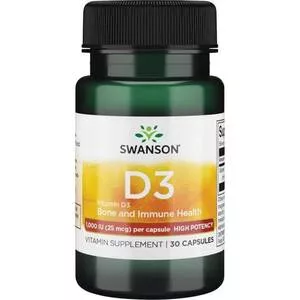 Swanson Witamina D-3 1000IU 30 kaps