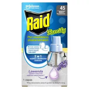 Raid Family, płyn owadobójczy przeciw komarom, lawenda, 1szt.