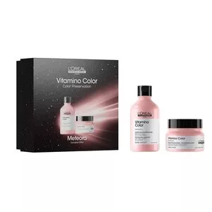 Loreal Vitamino Color Duo, zestaw prezentowy do pielęgnacji włosów koloryzowanych, szampon + maska
