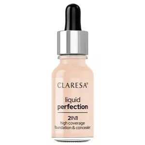 Claresa, 2W1 KOREKTOR I PODKŁAD KRYJĄCY LIQUID PERFECTION 102 WARM MEDIUM 18g