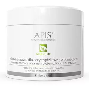 Apis Maska algowa dla cery trądzikowej z bambusem, zieloną herbatą, 100g