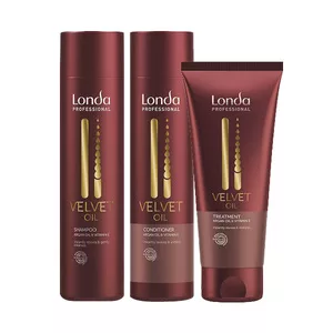 Londa Velvet Oil, zestaw regenerujący, szampon + odżywka + kuracja