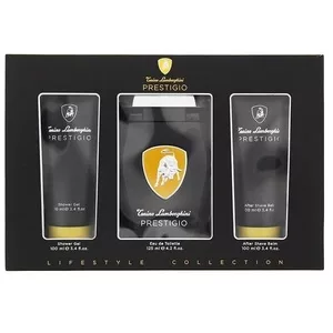 Tonino Lamborghini Prestigio zestaw woda toaletowa spray 125ml + balsam po goleniu 100ml + żel pod prysznic 100ml (M)