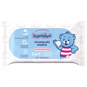 Bambino Chusteczki wodne dla dzieci 3w1 57szt.