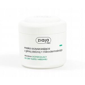 Ziaja PRO, Program oczyszczający, maska oczyszczająca z glinką zieloną + mikrodermabrazja, 250ml