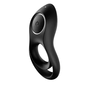 Satisfyer Legendary Duo wibrujący pierścień na penisa Black