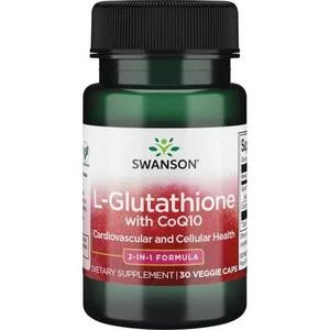 Swanson L-glutation + koenzym Q10 30 kaps
