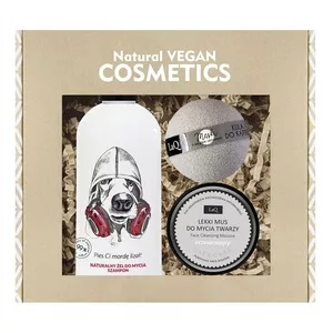LaQ Music, zestaw, żel Pies 300ml + mus do mycia twarzy 40g + kula męska 120g (sianko)