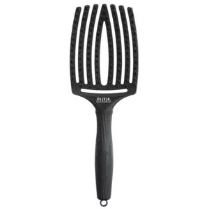 Olivia Garden Fingerbrush, szczotka do rozczesywania i masażu z włosiem dzika, duża, full black