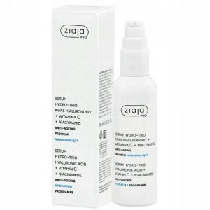 Ziaja Pro Anti-Ageing Program nawadniający, serum Hydro-Trio (kwas hialuronowy + witamina C + niacynamid), 90ml