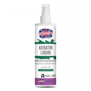 Ronney Professional Keratin Liquid, spray wygładzający włosy z płynną keratyną bez spłukiwania, 285ml