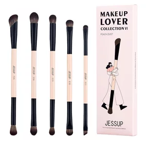Jessup 10-in-5 Duo-End Brush Versatility Collection zestaw dwustronnych pędzli do makijażu Peach Dust 5szt.