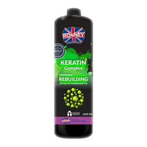Ronney Professional Shampoo Keratin Complex Rebuilding Therapy, Szampon odbudowujacy do włosów kruchych i cienkich 1000ml