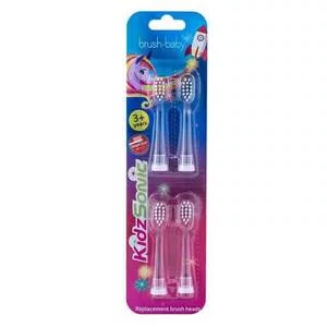 Brush-Baby KidzSonic wymienne końcówki do szczoteczki sonicznej dla dzieci 3-6 lat 4szt.