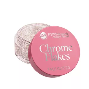 Bell HYPOAllergenic Chrome Flakes Face Glitter, brokat do twarzy, 001, 5g