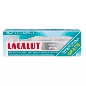Lacalut Perfect White pasta do zębów 75ml + szczoteczka gratis