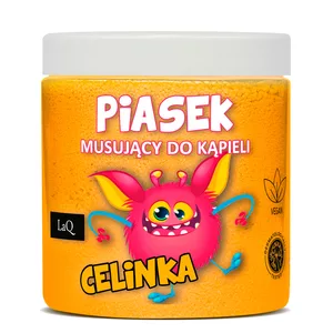 LaQ Dupcio, piasek musujący do kąpieli dla dzieci, pomarańczowy, 190g