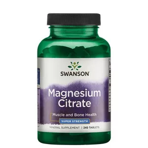 Swanson, cytrynian magnezu, 240 tabletek