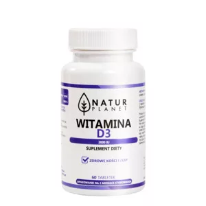 NaturPlanet, Witamina D3 2000 IU, 60tabl.