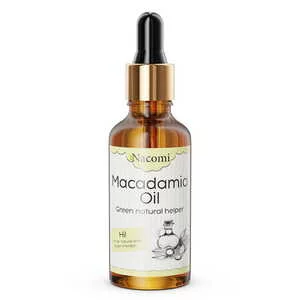 Nacomi, olej macadamia z pipetą do twarzy, ciała i włosów, 50ml