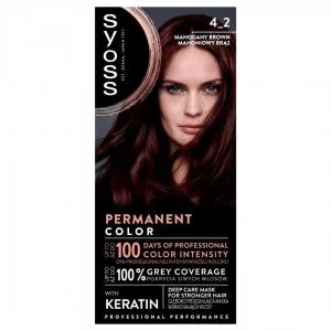 Syoss Permanent Coloration farba do włosów trwale koloryzująca 4_2 Mahoniowy Brąz