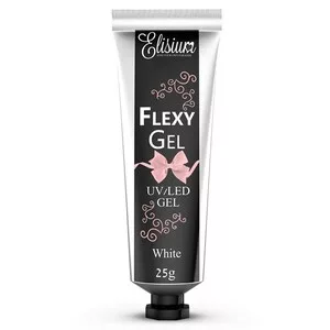 Elisium, żel do przedłużania paznokci Flexygel White, 25 g