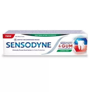 Sensodyne Nadwrażliwość & Dziąsła Mint pasta z fluorem do nadwrażliwych zębów i dziąseł o smaku miętowym 75ml