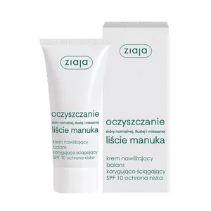 Ziaja Liście Manuka, oczyszczanie, krem nawilżający SPF 10, 50ml