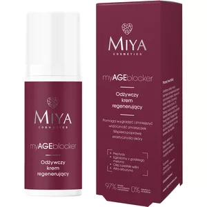 Miya Cosmetics myAGEblocker, odżywczy krem regenerujący do twarzy, 50ml
