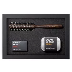 ZEW for Men, zestaw prezentowy Broda Na Sztorc, roller + mydło + balsam do brody, 85ml+80ml